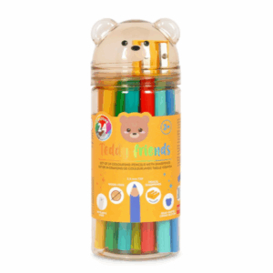 SET DE 24 LÁPICES DE COLORES CON SACAPUNTAS - TEDDY FRIENDS