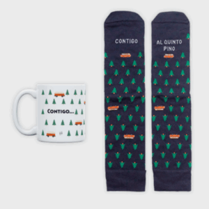 KIT TAZA + CALCETINES "CONTIGO AL QUINTO PINO"