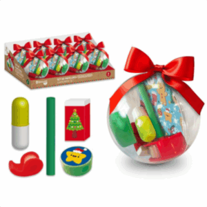 SET DE PAPELERÍA CON BOLA NAVIDEÑA